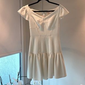 Rebecca Taylor Off-shoulder White Dress. Size 2. Excellent conditon.